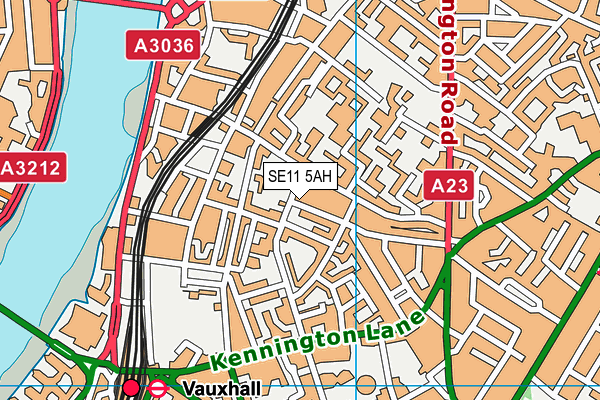 SE11 5AH map - OS VectorMap District (Ordnance Survey)
