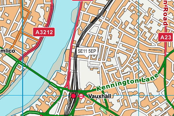 SE11 5EP map - OS VectorMap District (Ordnance Survey)