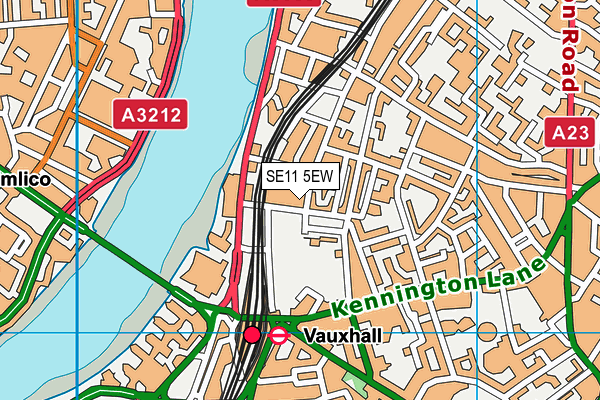SE11 5EW map - OS VectorMap District (Ordnance Survey)