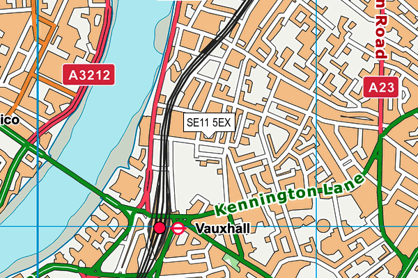 SE11 5EX map - OS VectorMap District (Ordnance Survey)