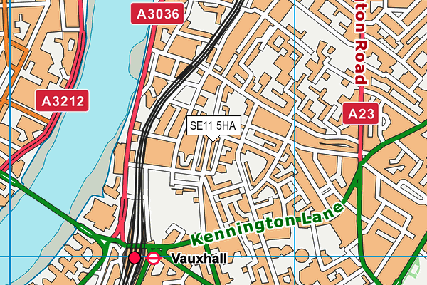 SE11 5HA map - OS VectorMap District (Ordnance Survey)