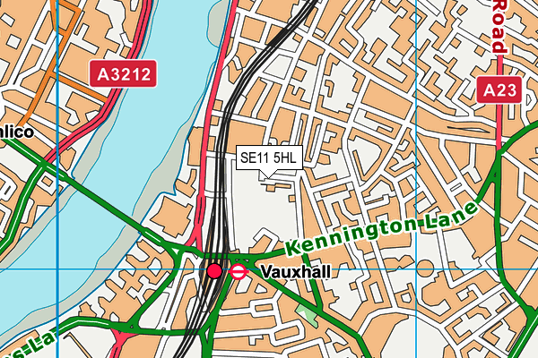 SE11 5HL map - OS VectorMap District (Ordnance Survey)