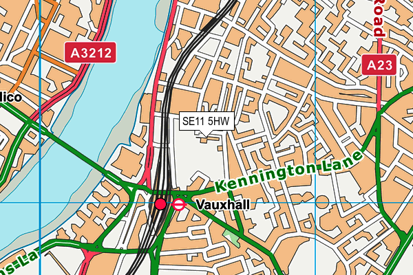 SE11 5HW map - OS VectorMap District (Ordnance Survey)