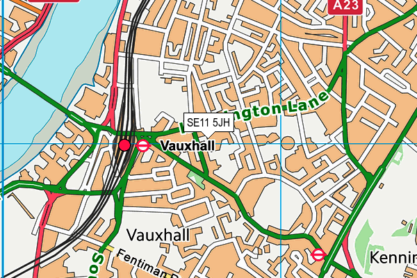 SE11 5JH map - OS VectorMap District (Ordnance Survey)