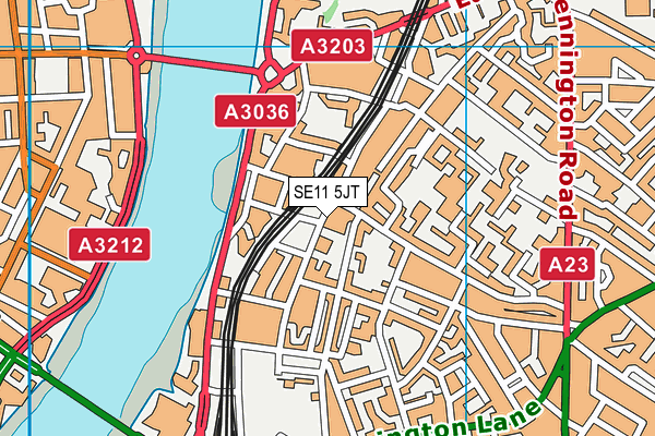 SE11 5JT map - OS VectorMap District (Ordnance Survey)