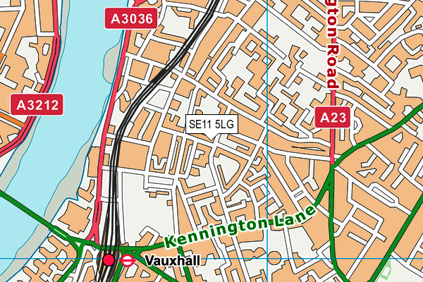 Vauxhall Primary School map (SE11 5LG) - OS VectorMap District (Ordnance Survey)