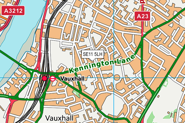 SE11 5LH map - OS VectorMap District (Ordnance Survey)