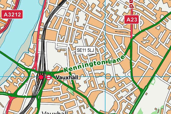 SE11 5LJ map - OS VectorMap District (Ordnance Survey)