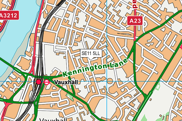 SE11 5LL map - OS VectorMap District (Ordnance Survey)
