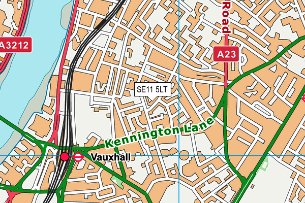 SE11 5LT map - OS VectorMap District (Ordnance Survey)