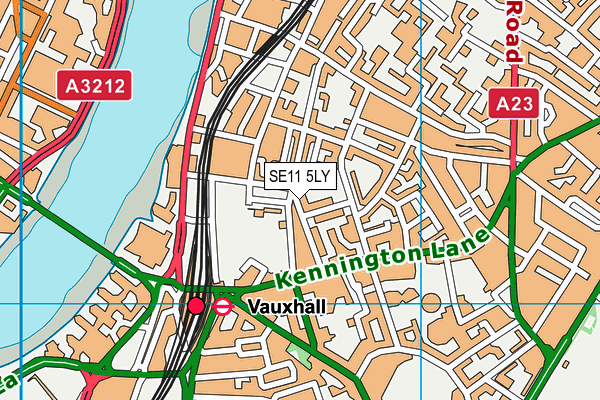SE11 5LY map - OS VectorMap District (Ordnance Survey)