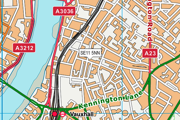SE11 5NN map - OS VectorMap District (Ordnance Survey)
