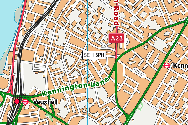 SE11 5PH map - OS VectorMap District (Ordnance Survey)