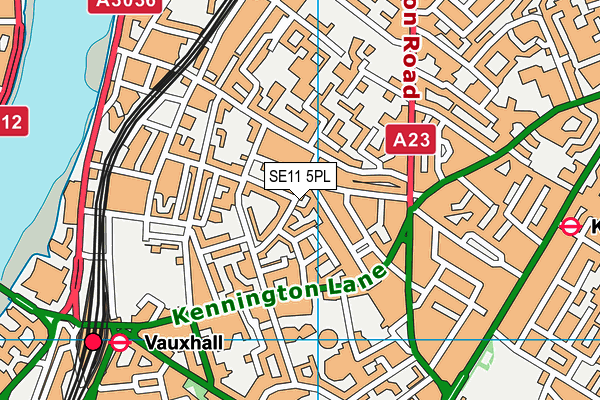 SE11 5PL map - OS VectorMap District (Ordnance Survey)