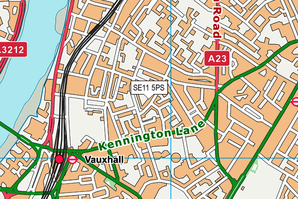 SE11 5PS map - OS VectorMap District (Ordnance Survey)