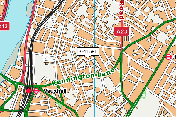 SE11 5PT map - OS VectorMap District (Ordnance Survey)