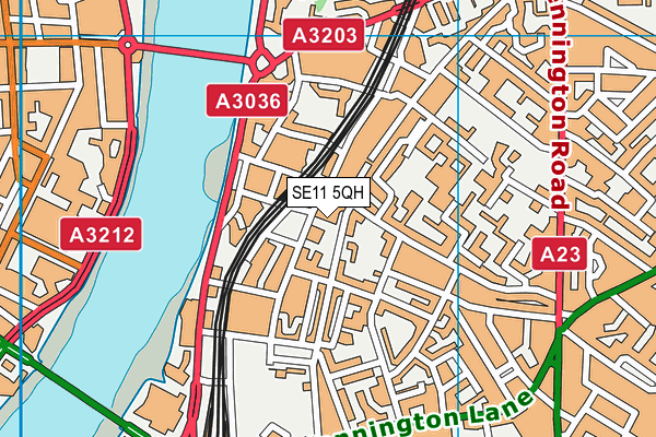SE11 5QH map - OS VectorMap District (Ordnance Survey)