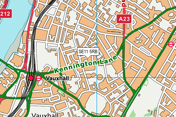 SE11 5RB map - OS VectorMap District (Ordnance Survey)