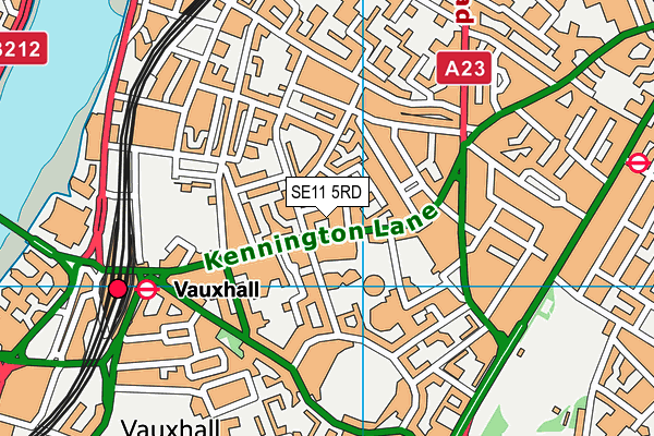 SE11 5RD map - OS VectorMap District (Ordnance Survey)