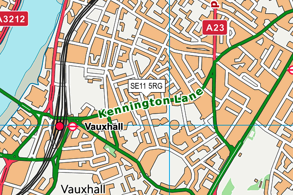 SE11 5RG map - OS VectorMap District (Ordnance Survey)