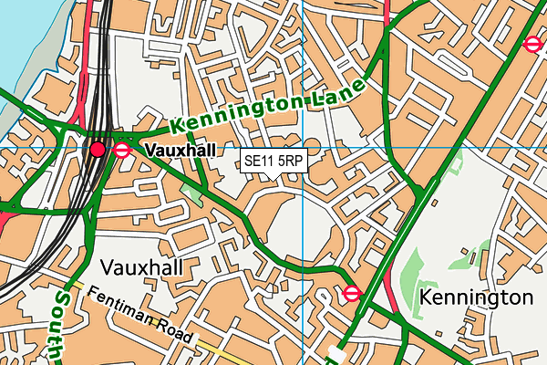 SE11 5RP map - OS VectorMap District (Ordnance Survey)