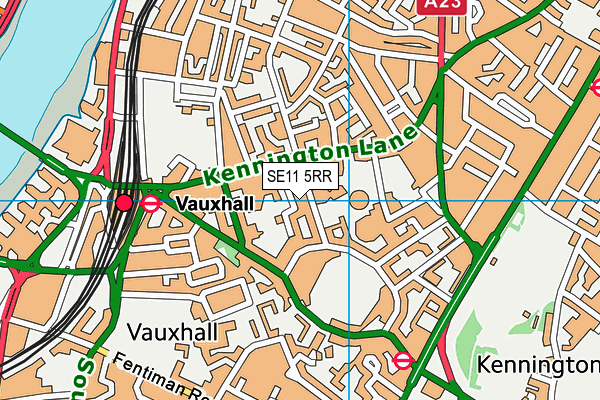 SE11 5RR map - OS VectorMap District (Ordnance Survey)