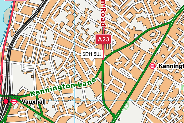 SE11 5UJ map - OS VectorMap District (Ordnance Survey)