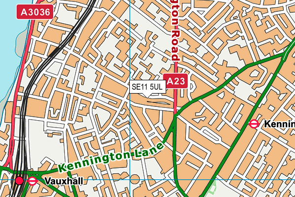 SE11 5UL map - OS VectorMap District (Ordnance Survey)