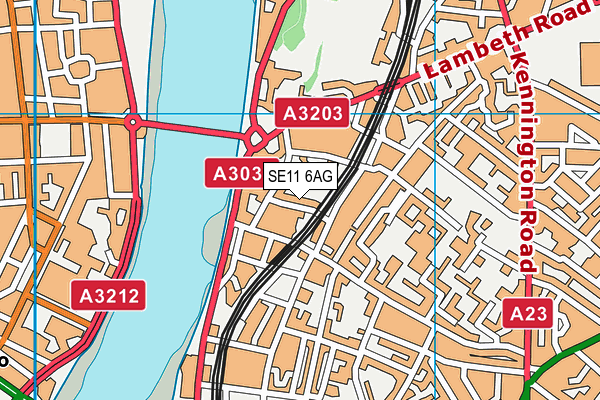 SE11 6AG map - OS VectorMap District (Ordnance Survey)