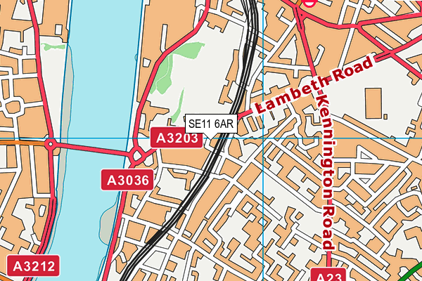 SE11 6AR map - OS VectorMap District (Ordnance Survey)