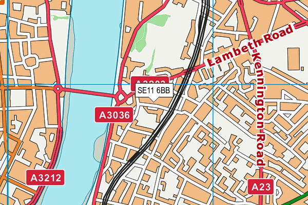 SE11 6BB map - OS VectorMap District (Ordnance Survey)