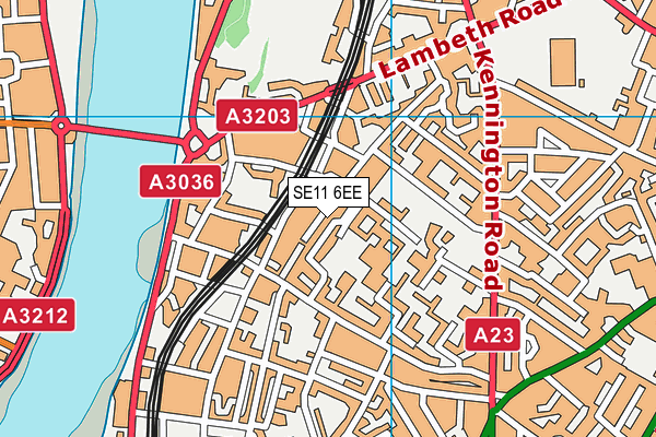 SE11 6EE map - OS VectorMap District (Ordnance Survey)