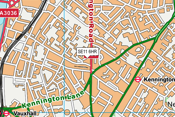 SE11 6HR map - OS VectorMap District (Ordnance Survey)