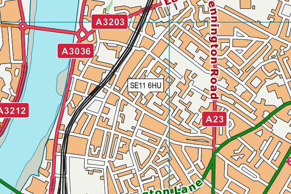 SE11 6HU map - OS VectorMap District (Ordnance Survey)