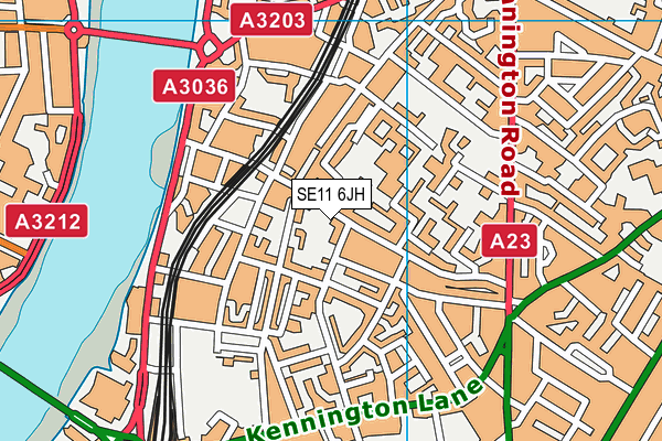 SE11 6JH map - OS VectorMap District (Ordnance Survey)