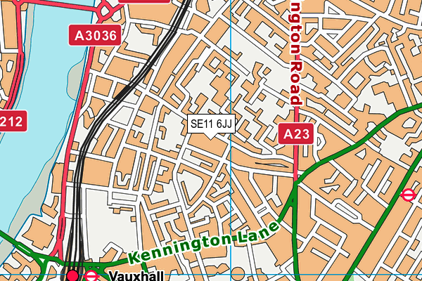 SE11 6JJ map - OS VectorMap District (Ordnance Survey)