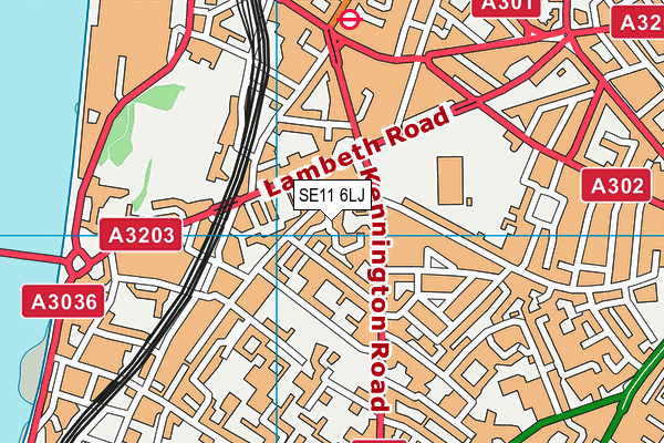 SE11 6LJ map - OS VectorMap District (Ordnance Survey)