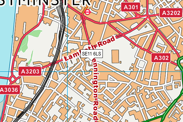SE11 6LS map - OS VectorMap District (Ordnance Survey)
