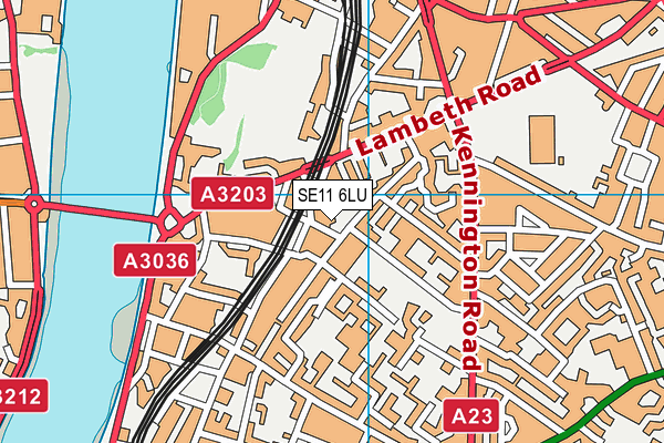 SE11 6LU map - OS VectorMap District (Ordnance Survey)