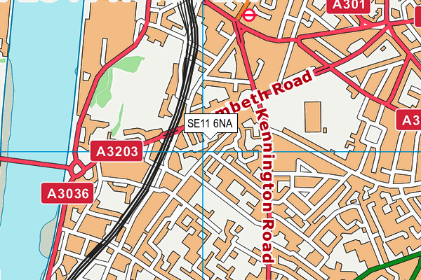 SE11 6NA map - OS VectorMap District (Ordnance Survey)