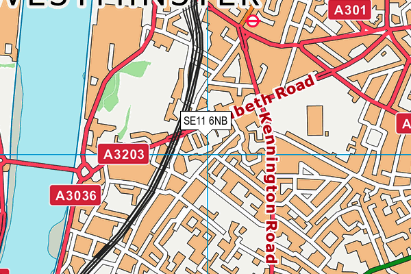 SE11 6NB map - OS VectorMap District (Ordnance Survey)