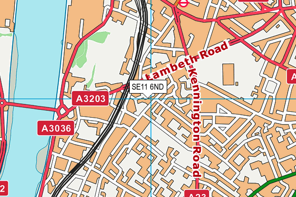 SE11 6ND map - OS VectorMap District (Ordnance Survey)