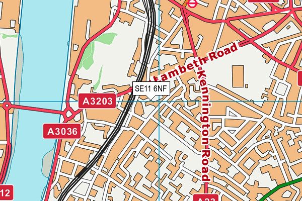 SE11 6NF map - OS VectorMap District (Ordnance Survey)