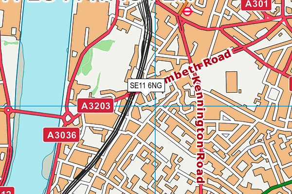 SE11 6NG map - OS VectorMap District (Ordnance Survey)