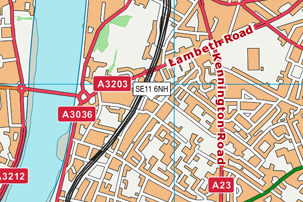SE11 6NH map - OS VectorMap District (Ordnance Survey)