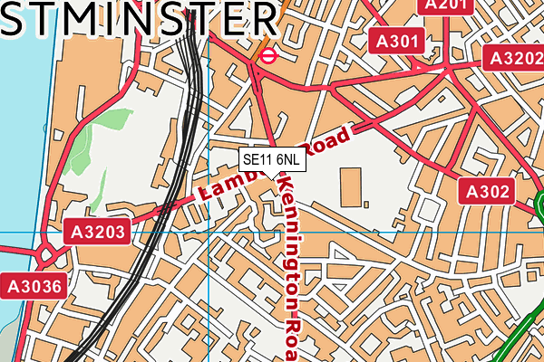 SE11 6NL map - OS VectorMap District (Ordnance Survey)