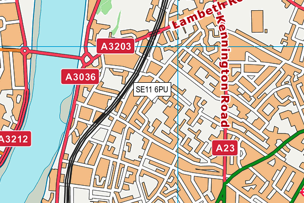 SE11 6PU map - OS VectorMap District (Ordnance Survey)