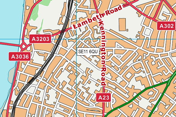 SE11 6QU map - OS VectorMap District (Ordnance Survey)