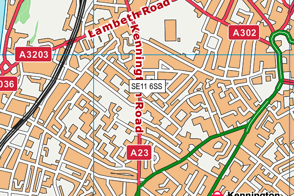 SE11 6SS map - OS VectorMap District (Ordnance Survey)