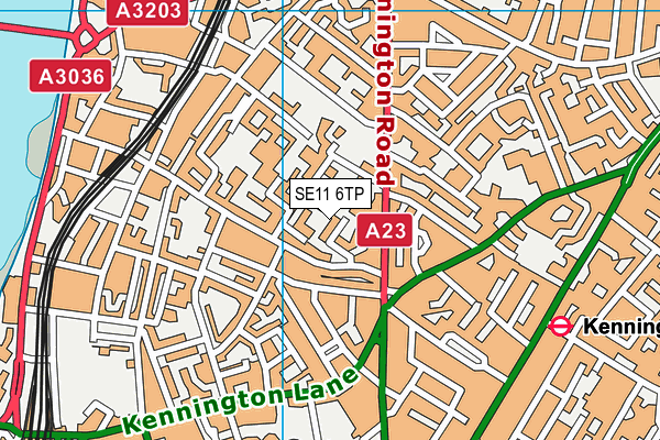 SE11 6TP map - OS VectorMap District (Ordnance Survey)